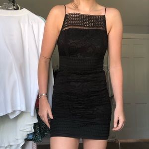 Black lace bodycon